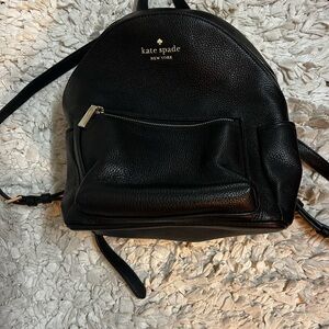 Kate Spade Black Textured Backpack